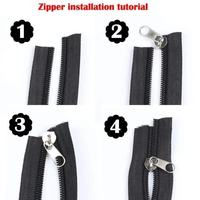 10 meters Zipper #3 White Quilt zipper Nylon coil zippers for sewing Craft