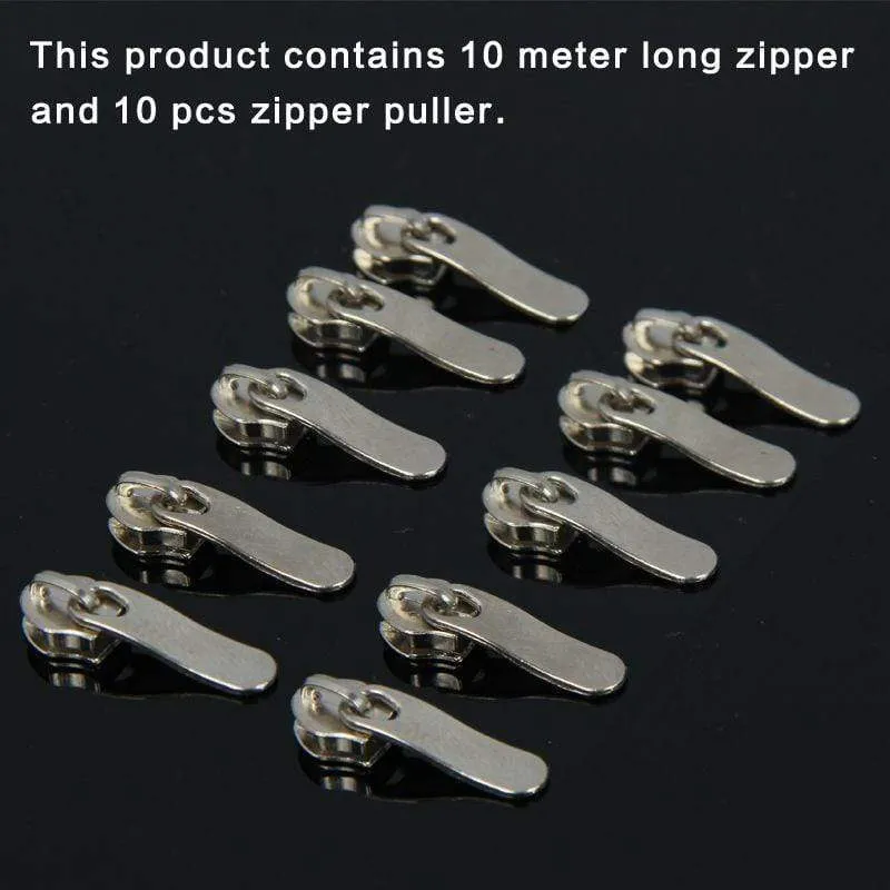 10 meters Zipper #3 White Quilt zipper Nylon coil zippers for sewing Craft