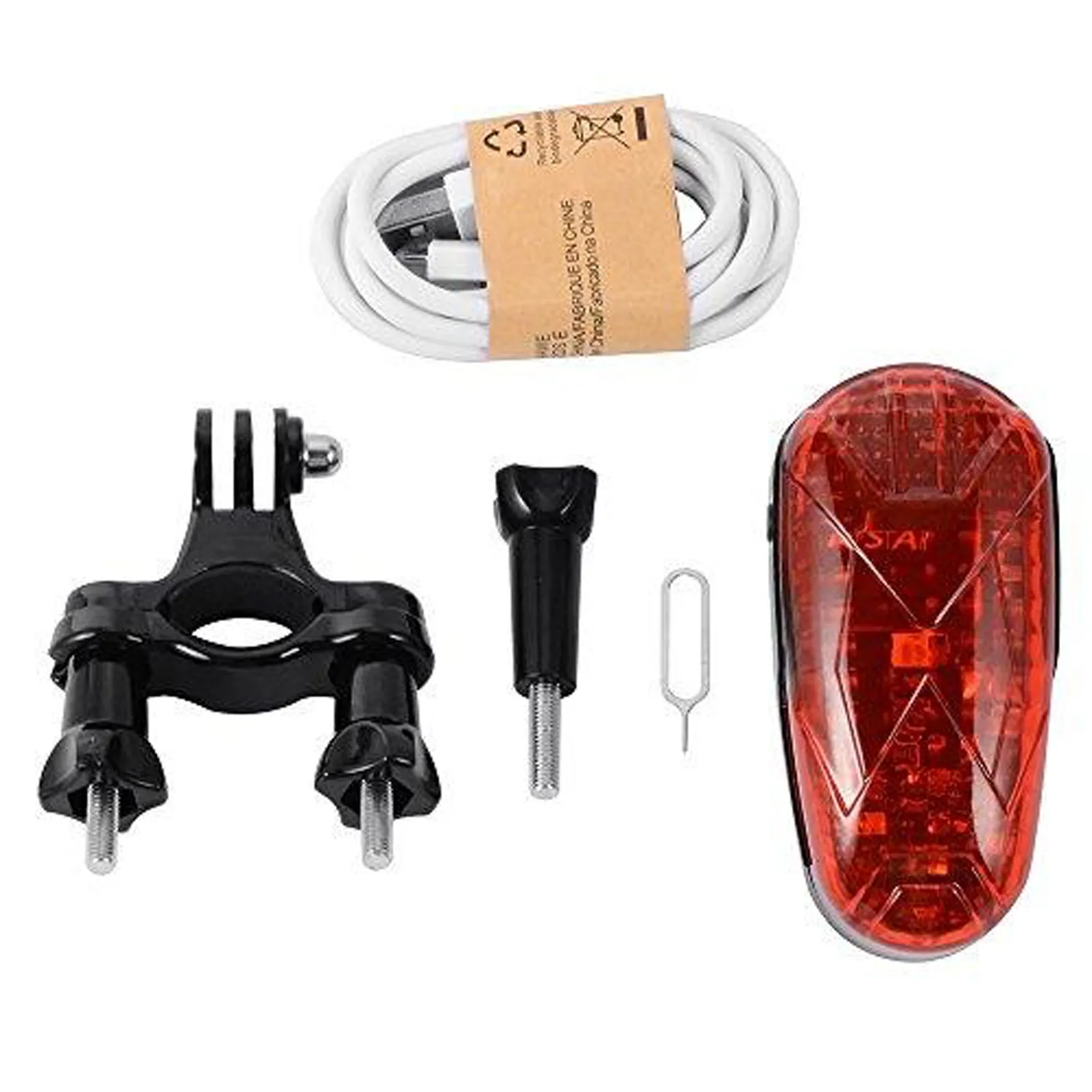2G GPS Bike Bicycle LED Lamp Tracker Alarm System with SIM Card & 3 Month Standby Battery