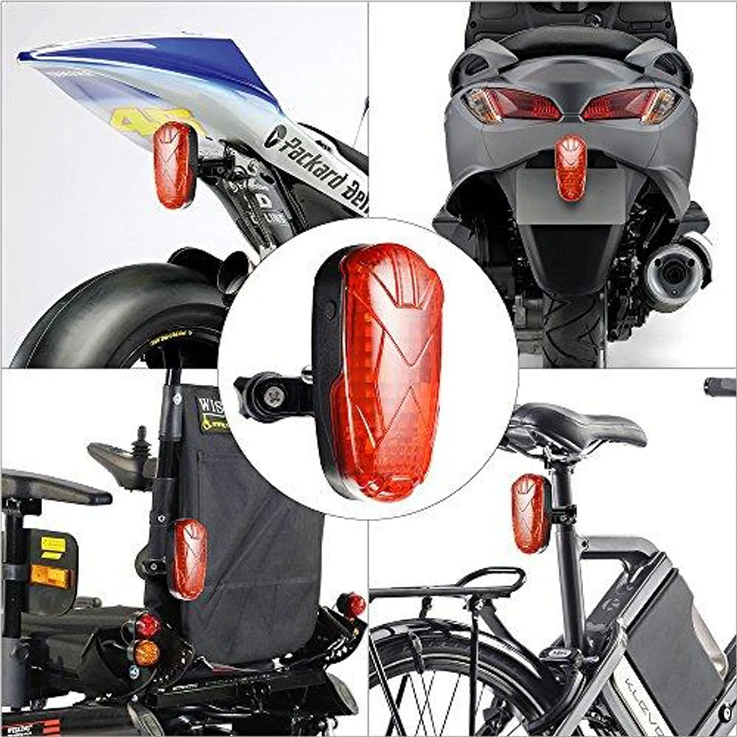 2G GPS Bike Bicycle LED Lamp Tracker Alarm System with SIM Card & 3 Month Standby Battery