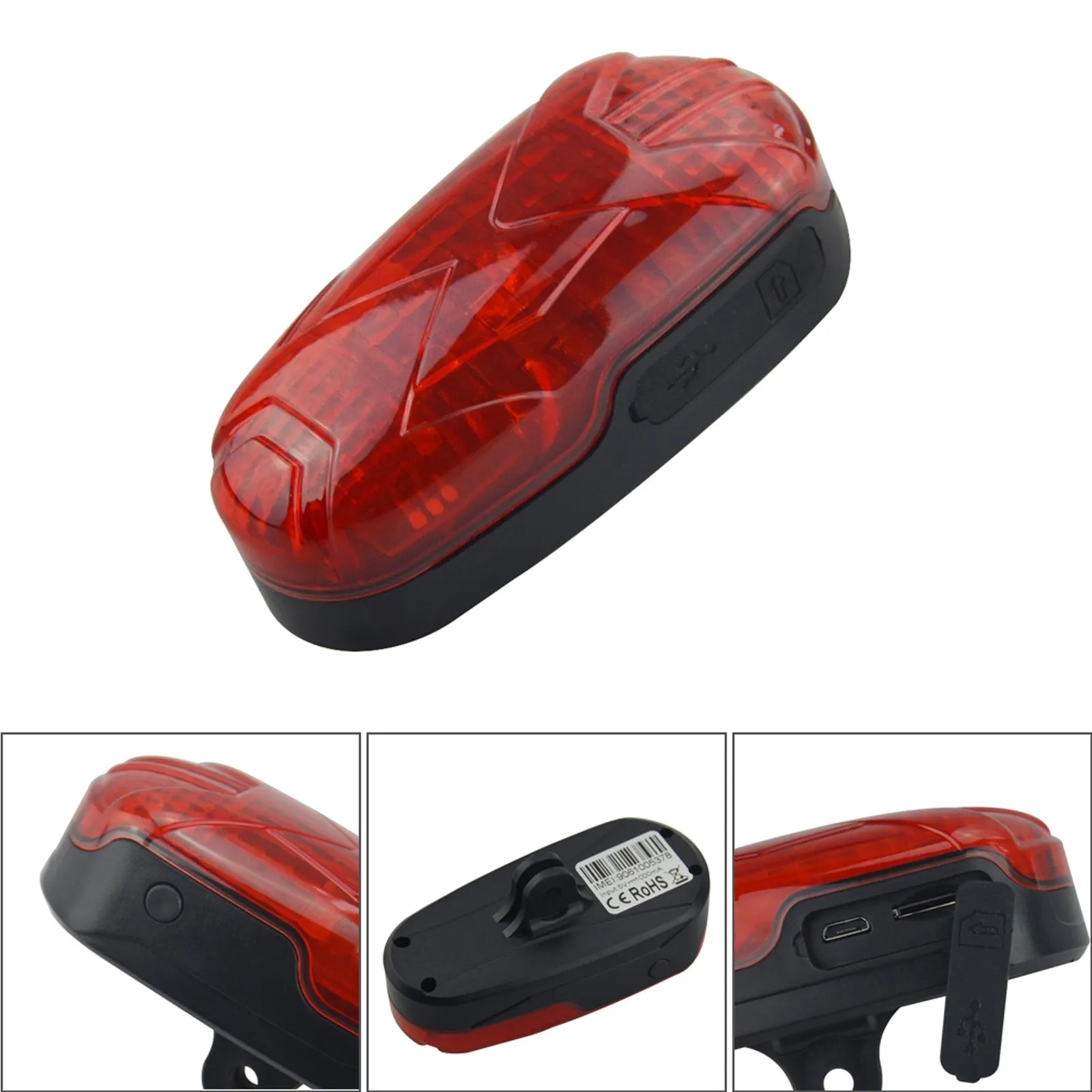 2G GPS Bike Bicycle LED Lamp Tracker Alarm System with SIM Card & 3 Month Standby Battery