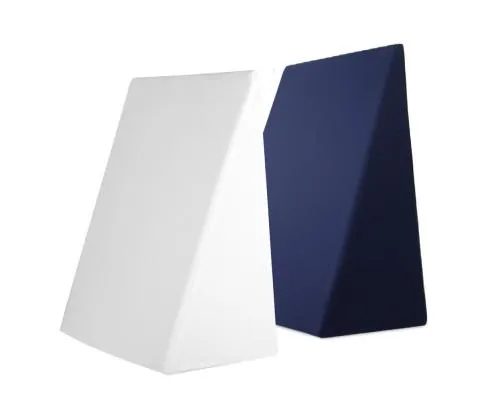 2X Memory Foam Wedge Pillow Neck Back Support with Cover Waterproof White Blue