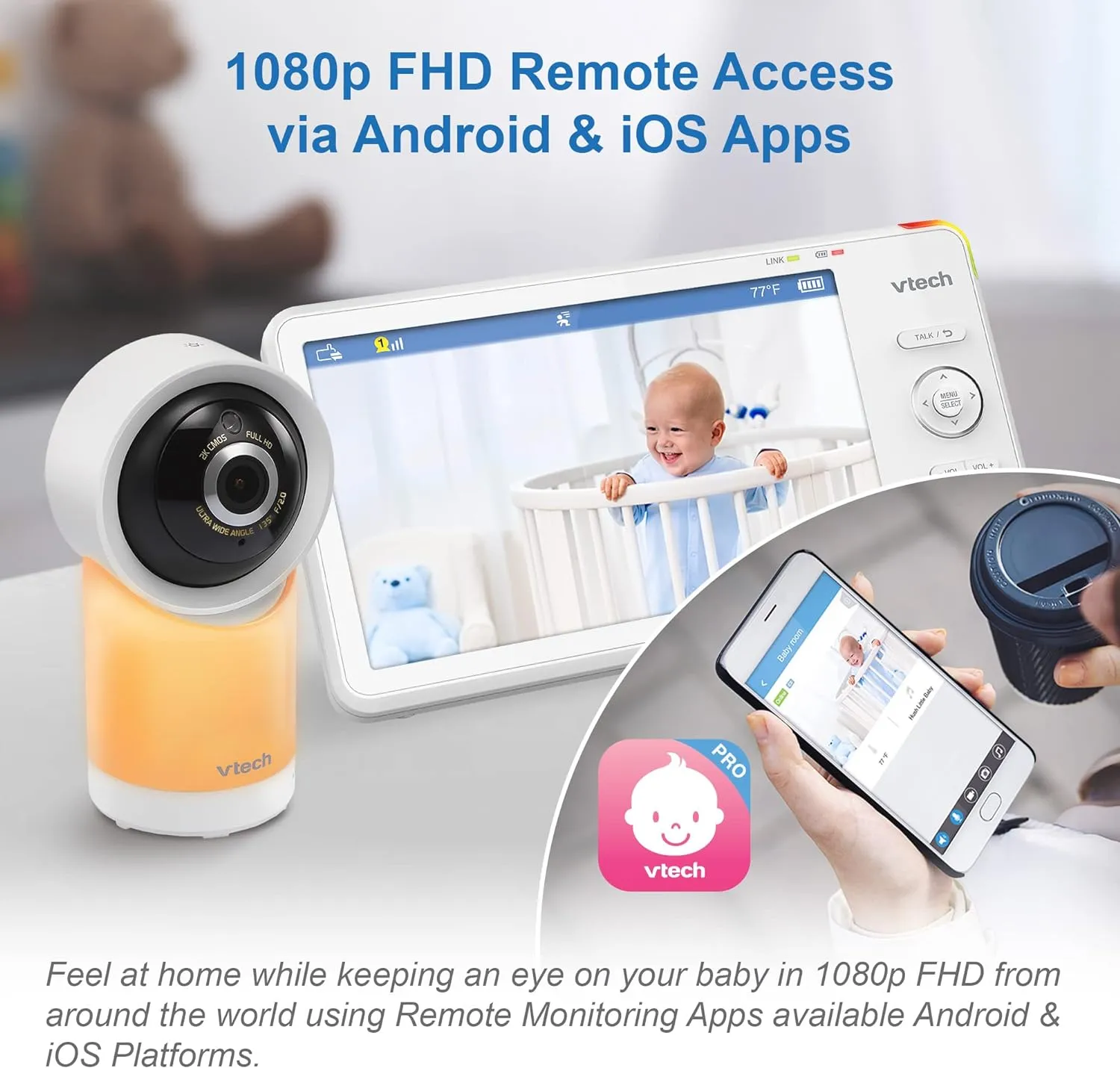 5'' Smart Wi-Fi 1080p Pan & Tilt Monitor