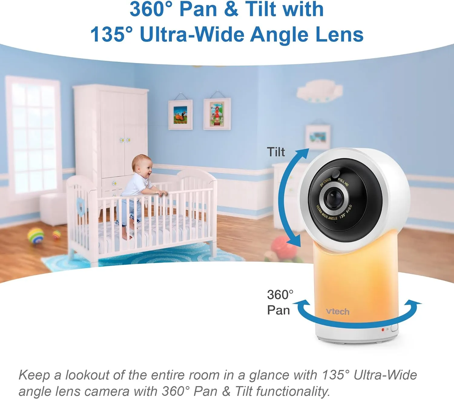 5'' Smart Wi-Fi 1080p Pan & Tilt Monitor