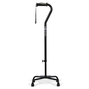Adjustable Quad Cane for Right or Left Hand Use, Large Base - 1 Each
