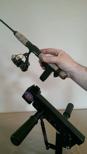 Air Shock Fish Fighting Rod Holder for Wheelchair Seat