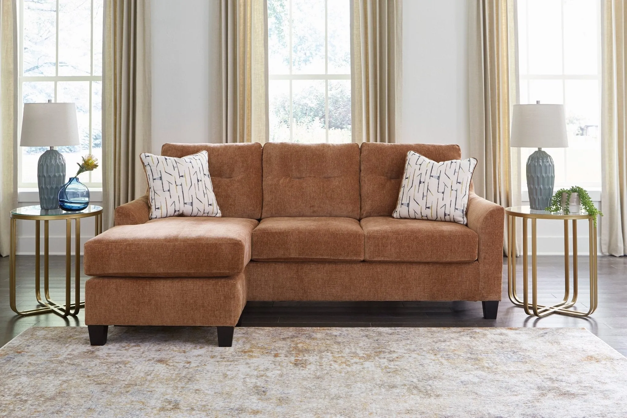 Amity Bay Sofa Chaise in Clay