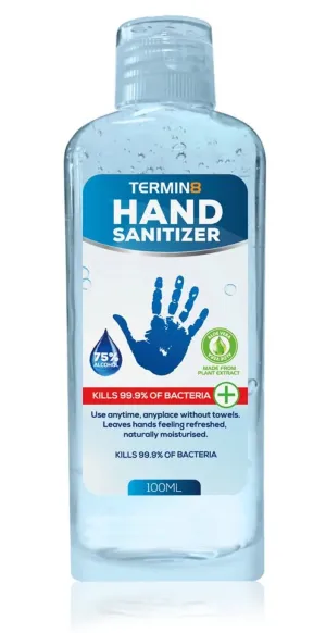 Antibacterial Hand Sanitizer/Sanitiser Gel 75% Alc 100ml x1/4/8/12 | Bulk Buy Discounts