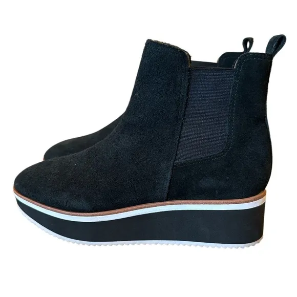 ANTONIO MELANI Brexton Suede Platform Sneaker Ankle Bootie EUC