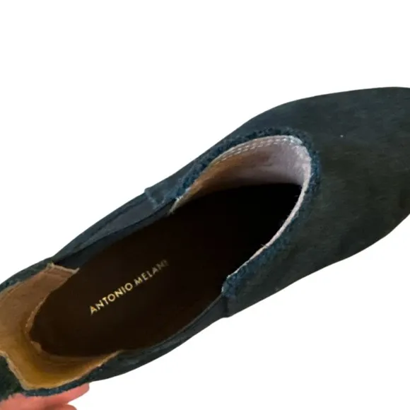 ANTONIO MELANI Brexton Suede Platform Sneaker Ankle Bootie EUC