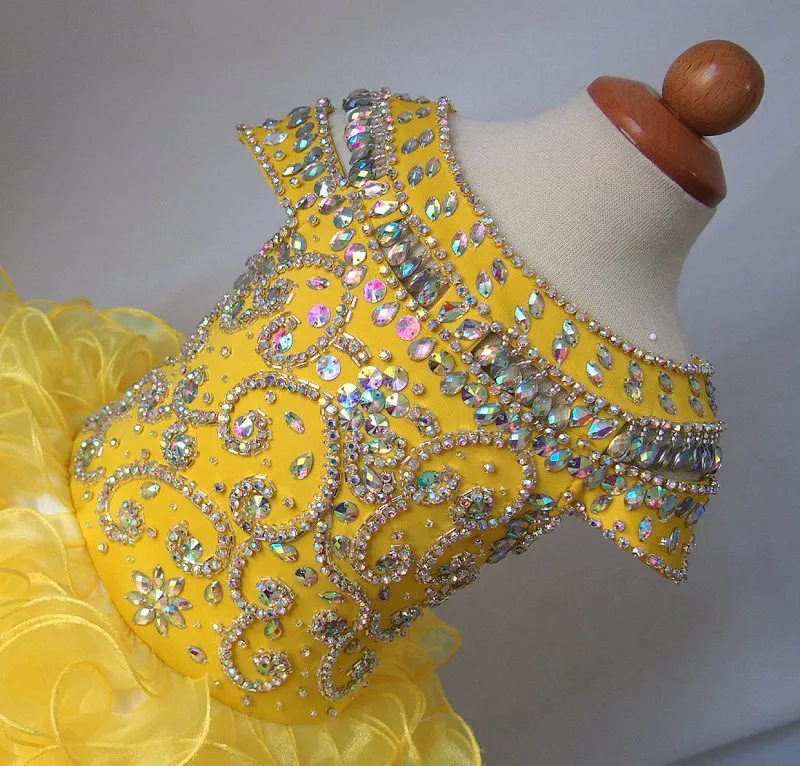 avalible in 16 color ---Infant/toddler/baby/children/kids Girl's glitz Pageant Dress 1~4T G225-1