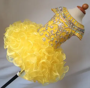 avalible in 16 color ---Infant/toddler/baby/children/kids Girl's glitz Pageant Dress 1~4T G225-1