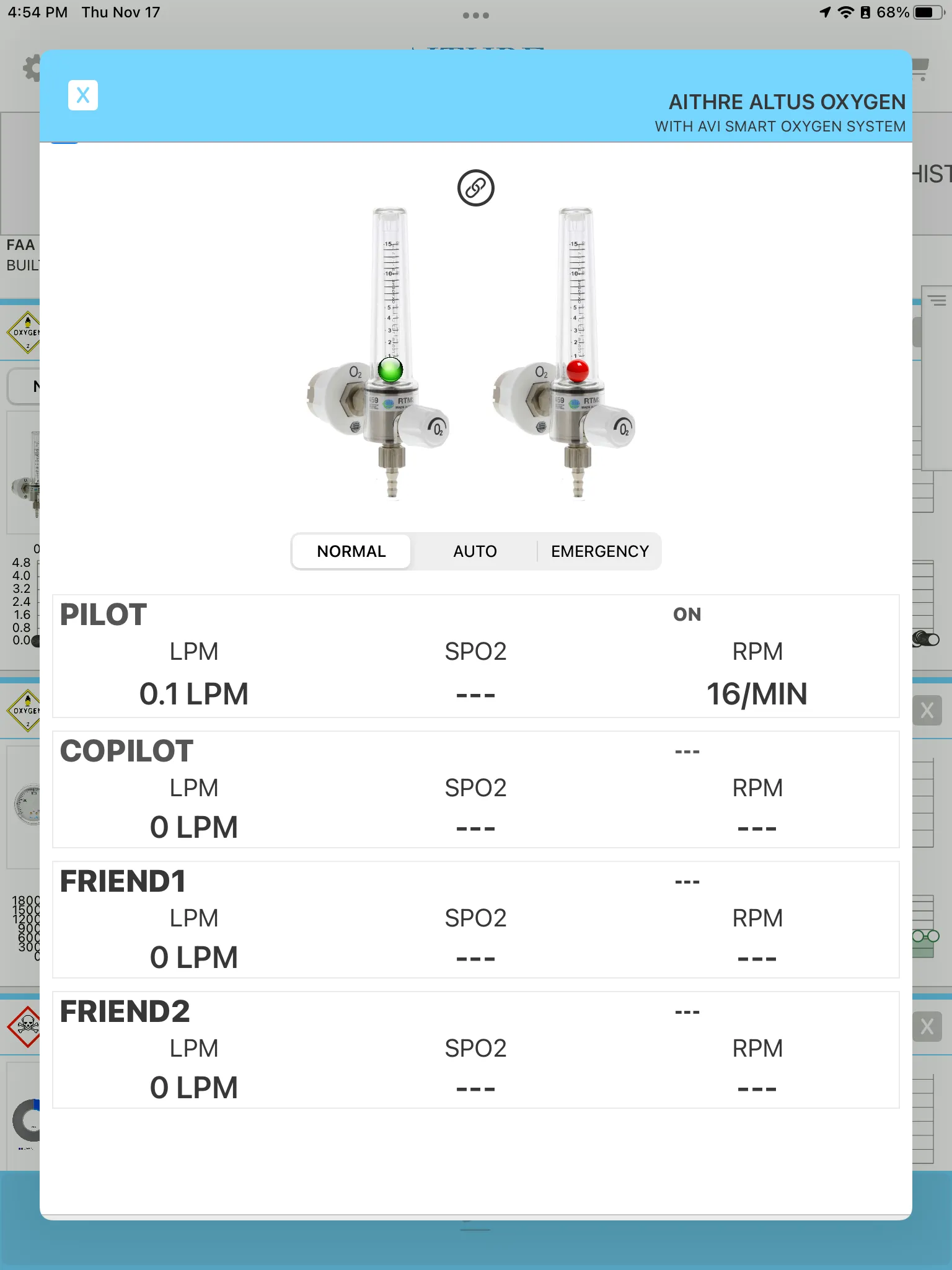 AVI64C 4-Place Oxygen Systems for Certified Aircraft