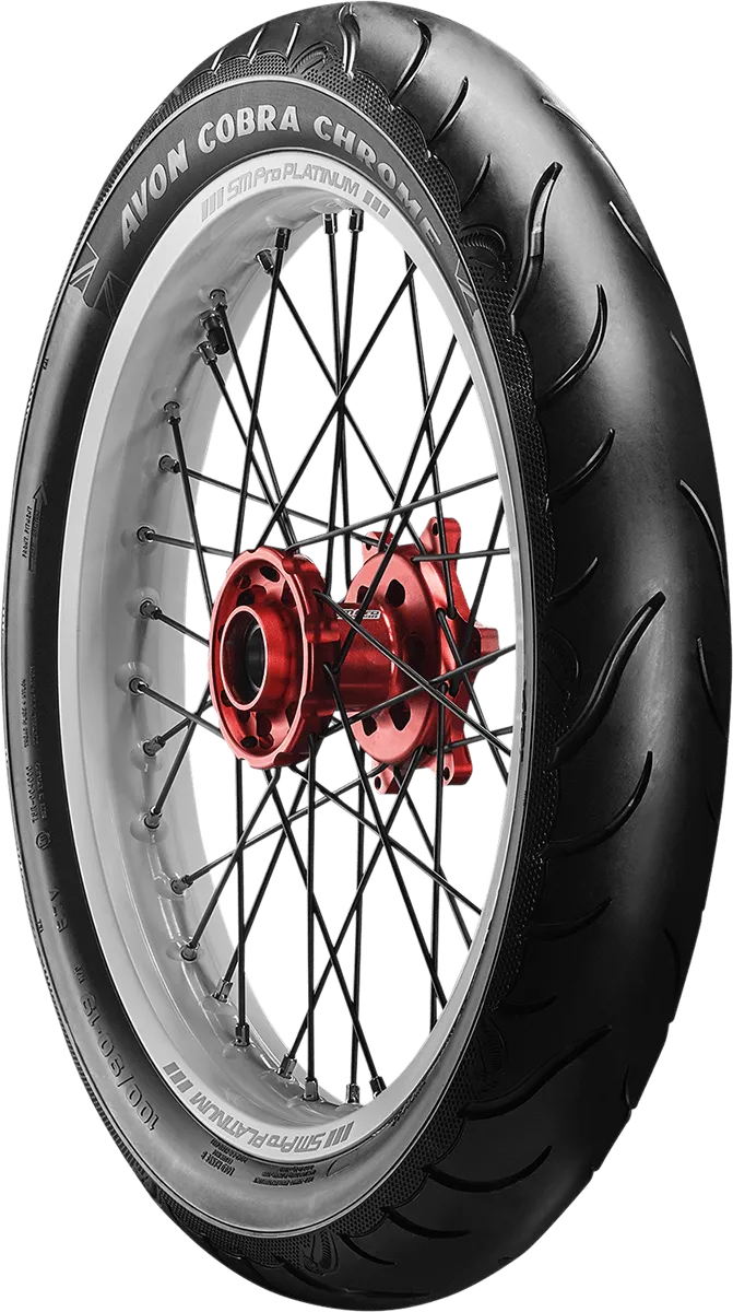 Avon Tyres 2120093 120/70-21 AV91 Cobra Chrome Front Avon Tire for Harley Davidson Motorcycles