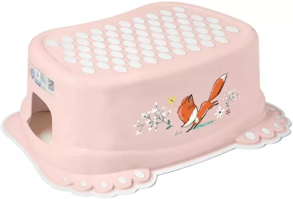 Baby Kids Step Stool Safe Non-Slip Toddlers Potty Training FOREST FAIRYTALE Light Pink
