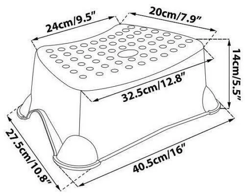 Baby Kids Step Stool Safe Potty Training Non-Slip Toddlers  Bathroom Folk Peach
