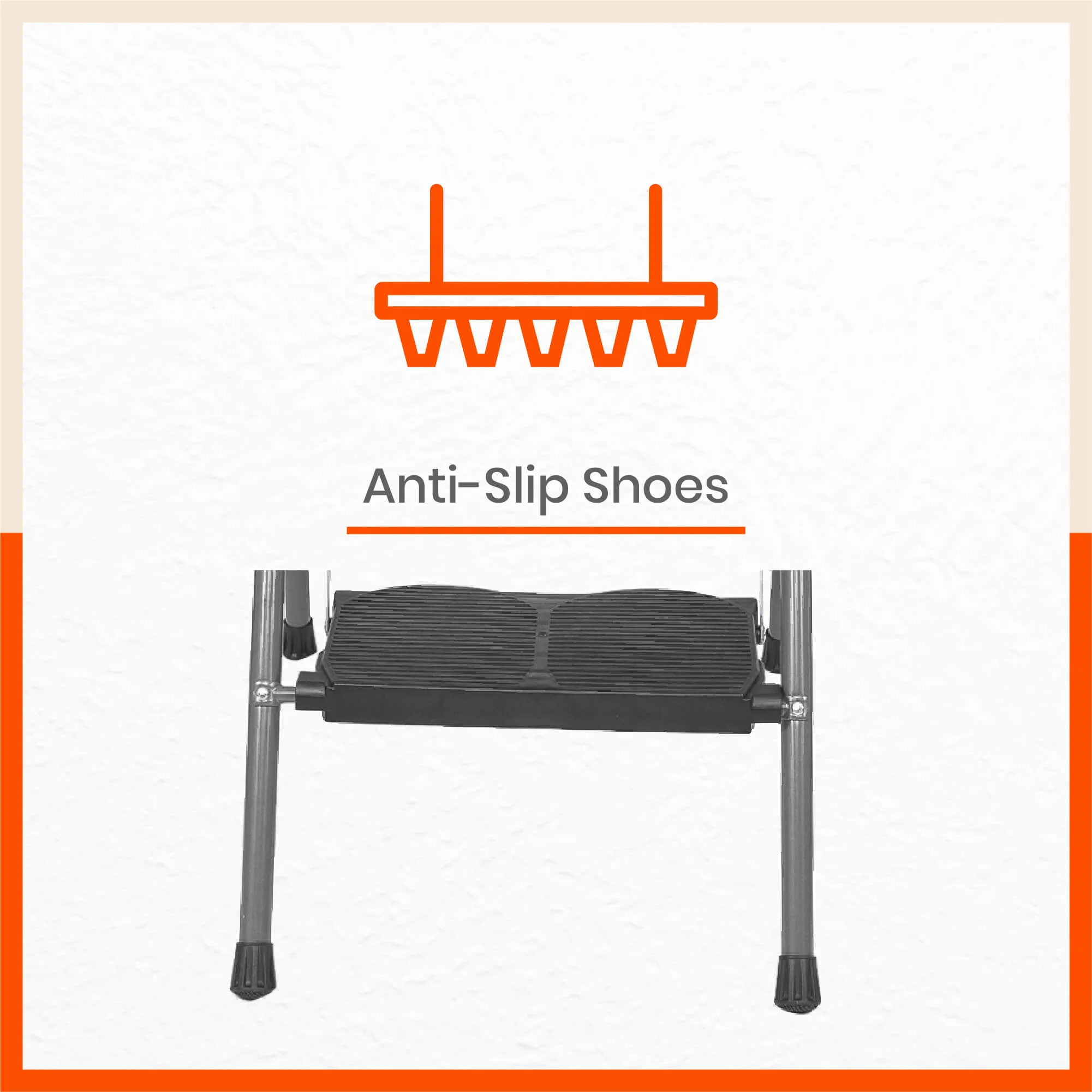 Bathla Boost Pro 4 - Step Foldable Steel Ladder For Home