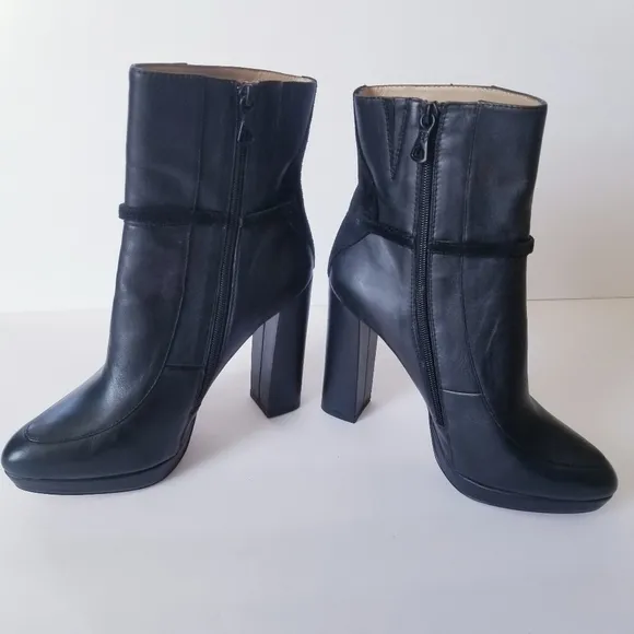 BCBGmaxazria Tabitha women's heel leather pointed toe boots 9.5