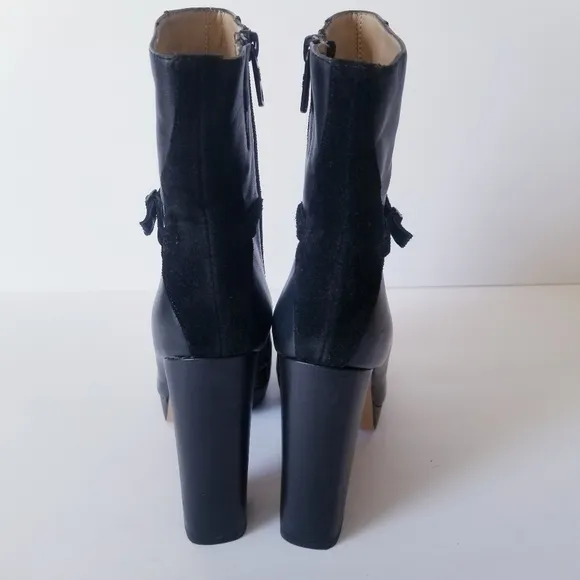 BCBGmaxazria Tabitha women's heel leather pointed toe boots 9.5