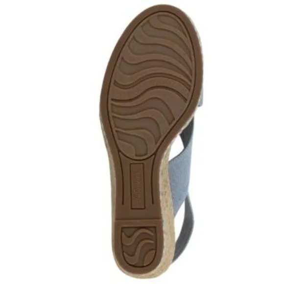 BELLA VITA Womens Light Blue 0.5 Platform Nadette Ii Wedge Espadrille Shoes 10 M