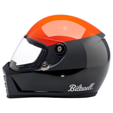 Biltwell - Lane Splitter Helmet - Gloss Orange/Gray/Black