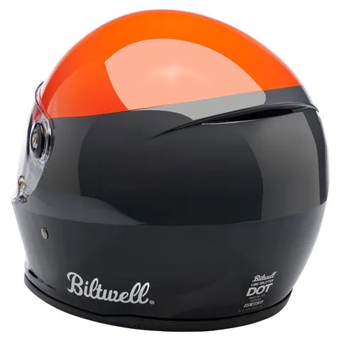 Biltwell - Lane Splitter Helmet - Gloss Orange/Gray/Black
