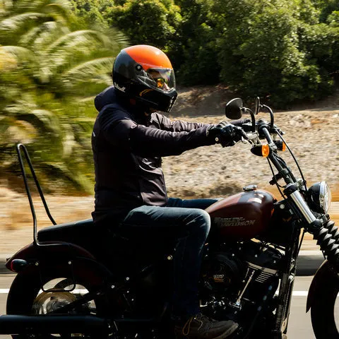 Biltwell - Lane Splitter Helmet - Gloss Orange/Gray/Black