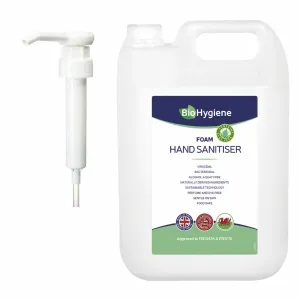 BioHygiene Foam Hand Sanitiser Plus 1 x 40mm Foam Pump | 5L | Single