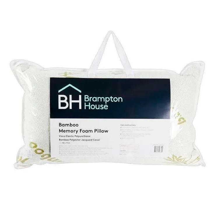 Brampton House Bamboo Memory Foam Pillow White