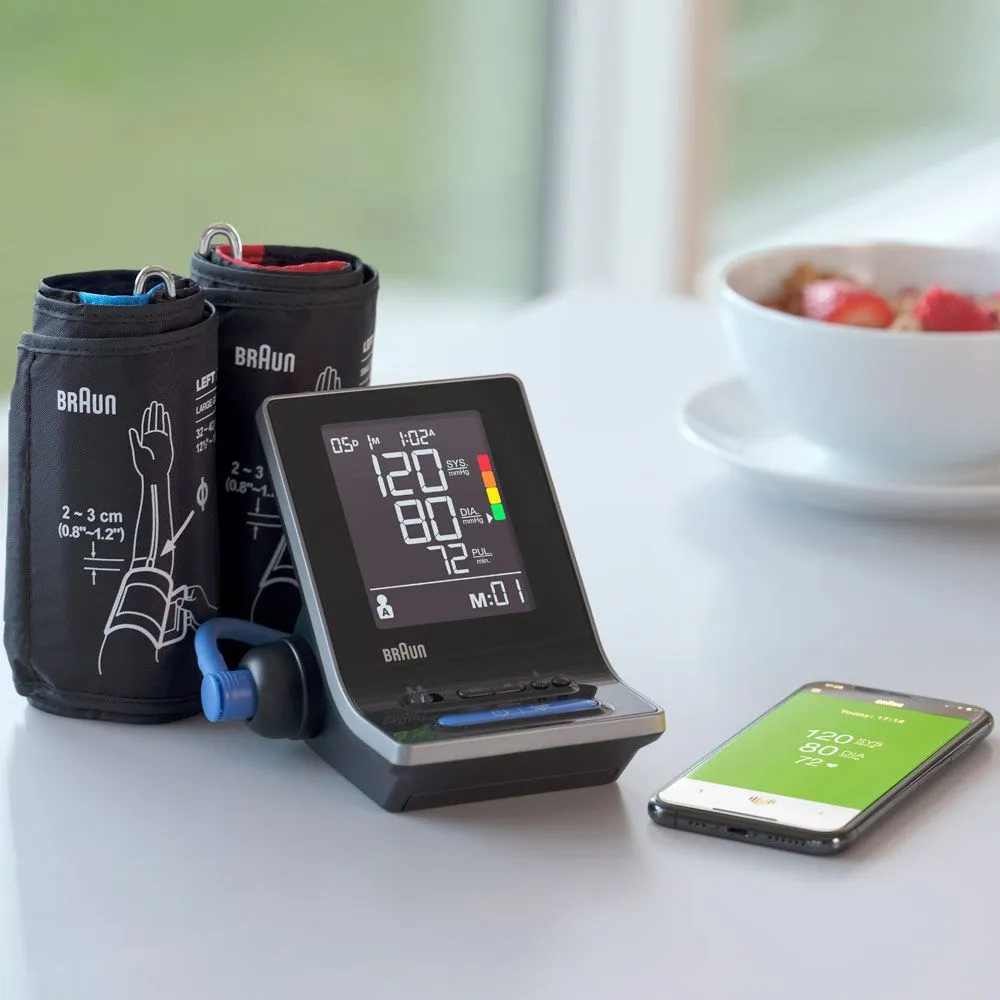 Braun - ExactFit 5 Upper Arm blood Pressure Monitor Bluetooth Connected - BUA6350CEME