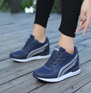 Breathable, height-enhancing wedge heel for women