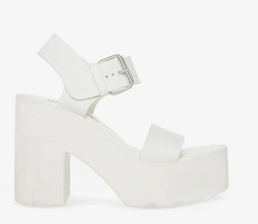 Buckle Lug Sole Platform Sandal