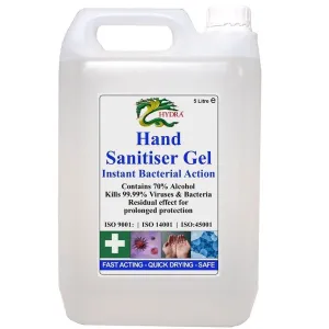 Bulk Pack Antibacterial Hand Sanitizer/Sanitiser Gel 70% Alc 5L - Bulk Buy Discounts