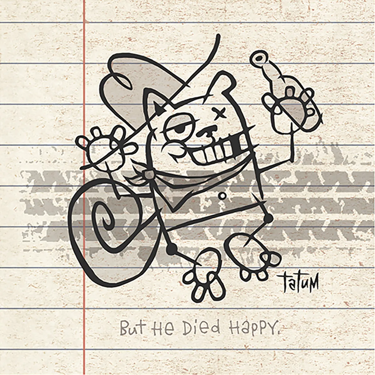 But He Died Happy Lithograph Print