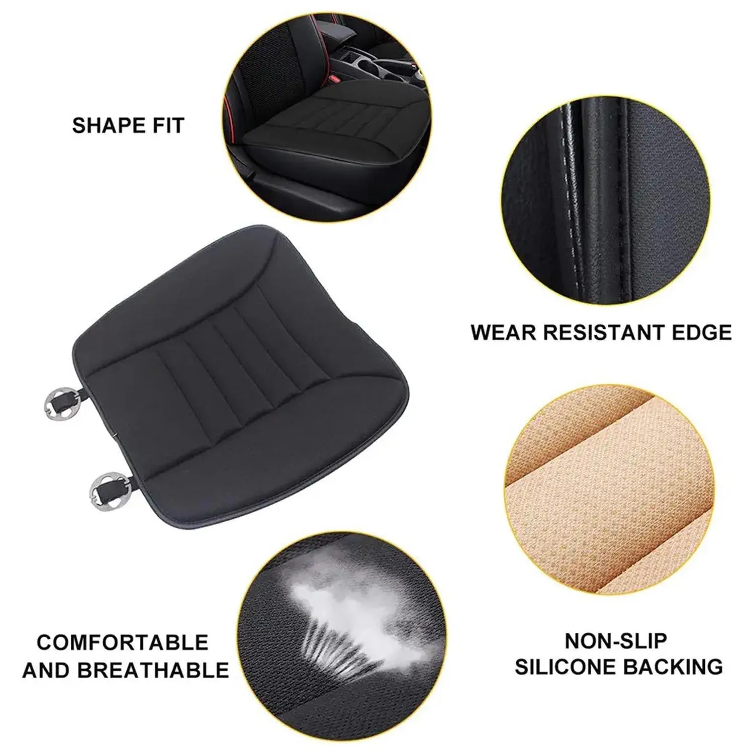 Car Seat Cushion with 1.2inch Comfort Memory Foam, Custom Logo For Your Cars, Seat Cushion for Car and Office Chair MC19989