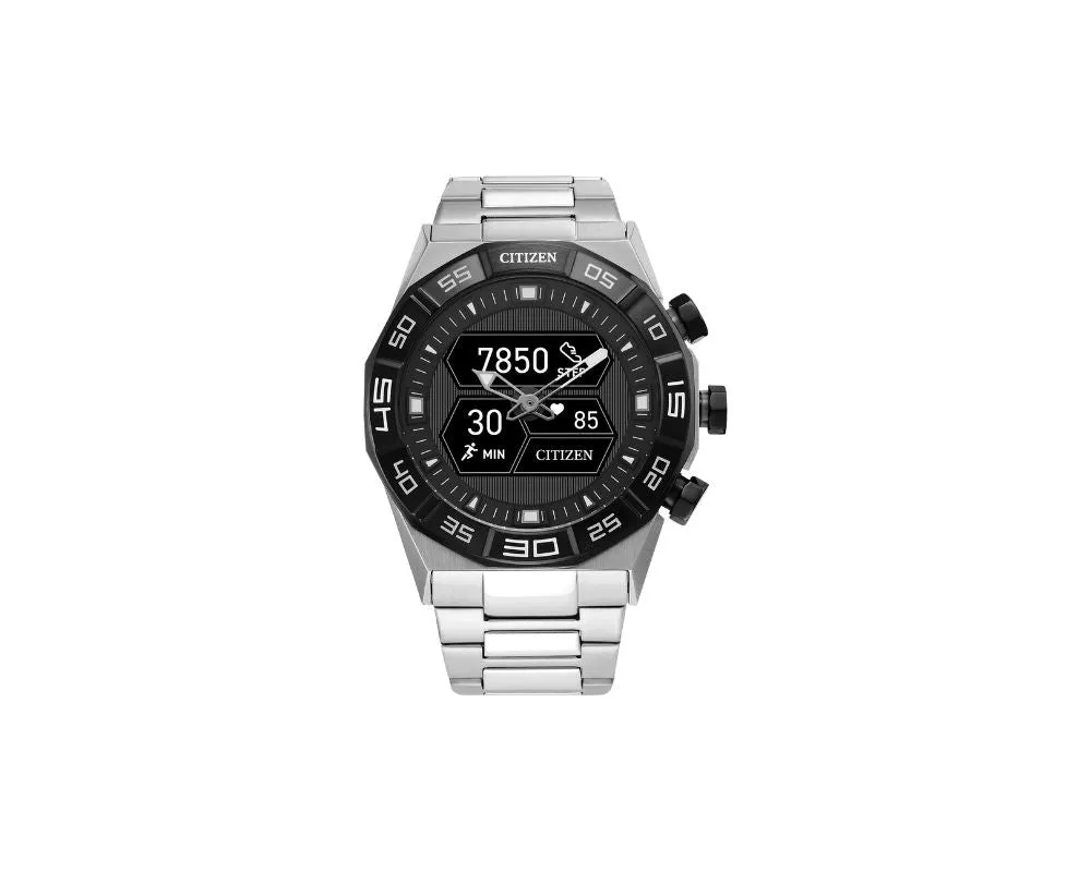 Citizen CZ Smart Hybrid Silver Stainless Steel Smart Watch 44MM JX2006-52E: Innovation Meets Classic Elegance