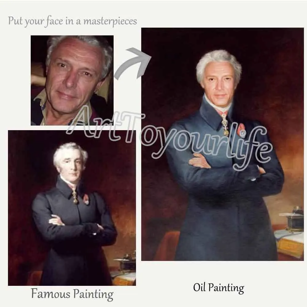 Classical painting 5 Persons-Hand Painted Oil Portrait