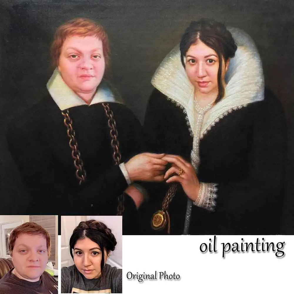 Classical painting 5 Persons-Hand Painted Oil Portrait