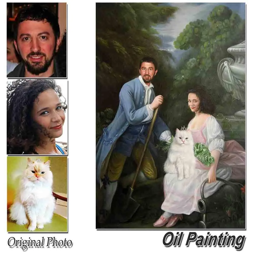 Classical painting 5 Persons-Hand Painted Oil Portrait