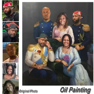 Classical painting 5 Persons-Hand Painted Oil Portrait