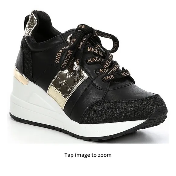 CLASSY Brand New Michael Kors Wedge Sneakers Girls/Small Women’s Size 1! 🖤