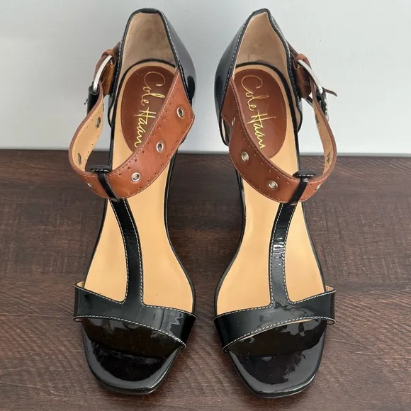 Cole Haan T-Strap Patent Leather Heels 6.5 London Air
