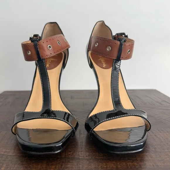 Cole Haan T-Strap Patent Leather Heels 6.5 London Air