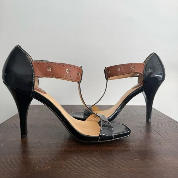 Cole Haan T-Strap Patent Leather Heels 6.5 London Air