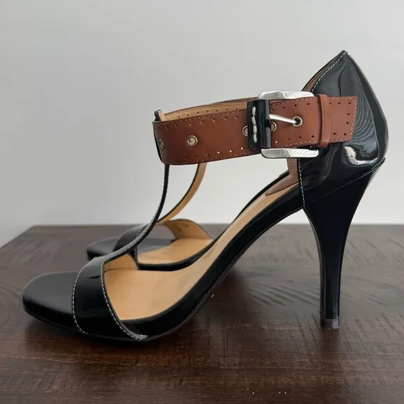 Cole Haan T-Strap Patent Leather Heels 6.5 London Air