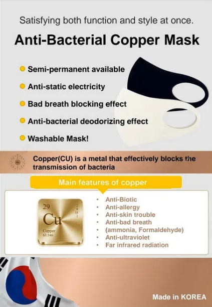 Copper Infused Dots Print Face Mask (Anti-Bacterial)