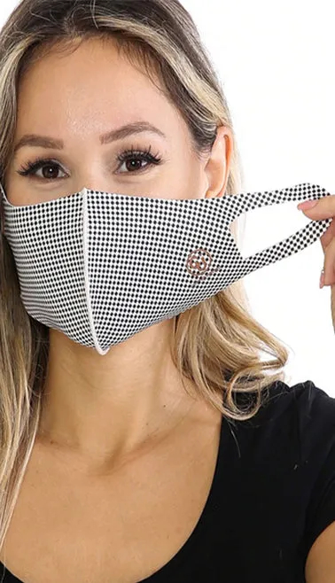 Copper Infused Dots Print Face Mask (Anti-Bacterial)