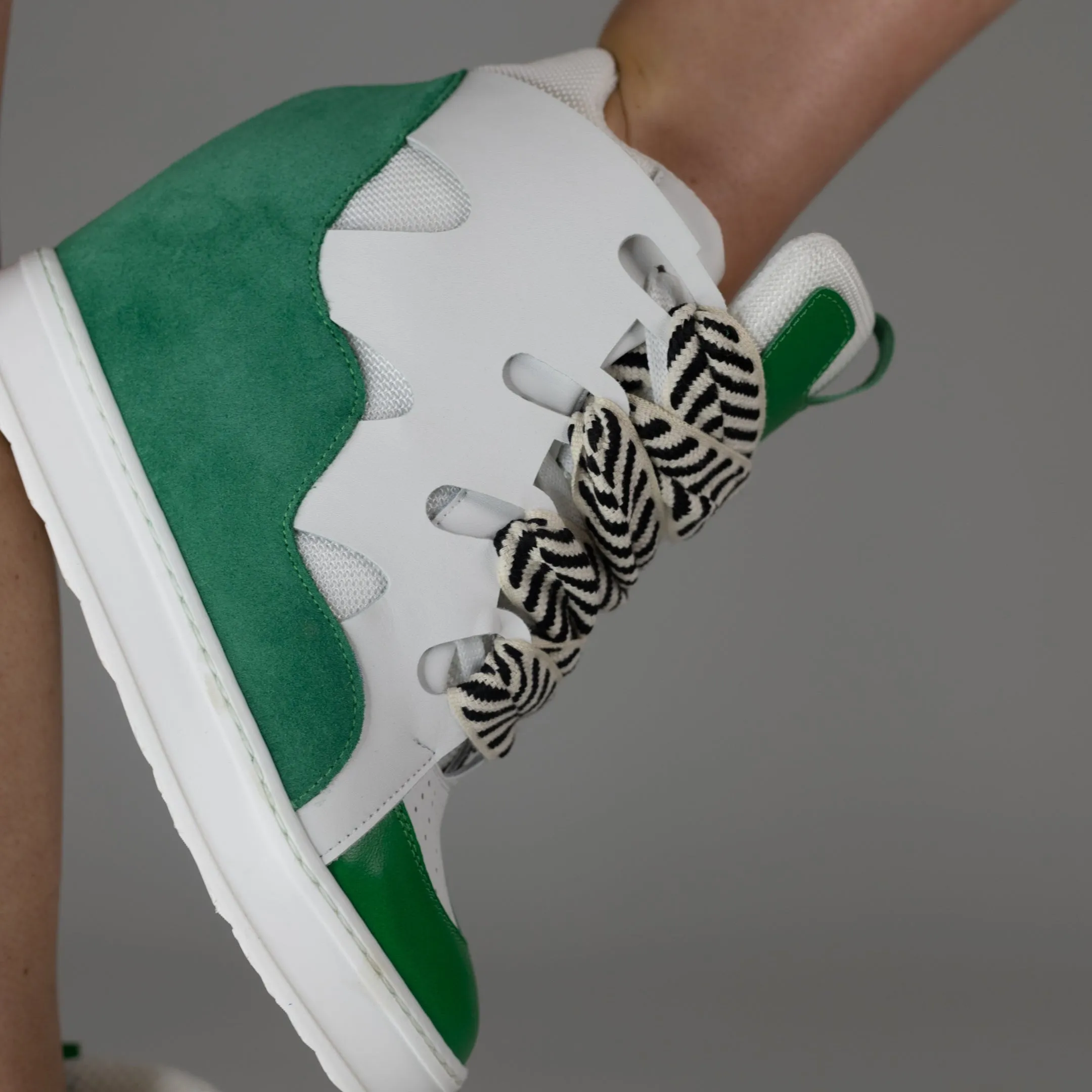 Courageous Kelly Green Wedge Sneaker