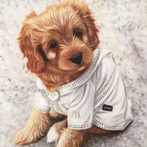 Custom Hand Painted Pet Portrait Oil Painting 1-5 Pets