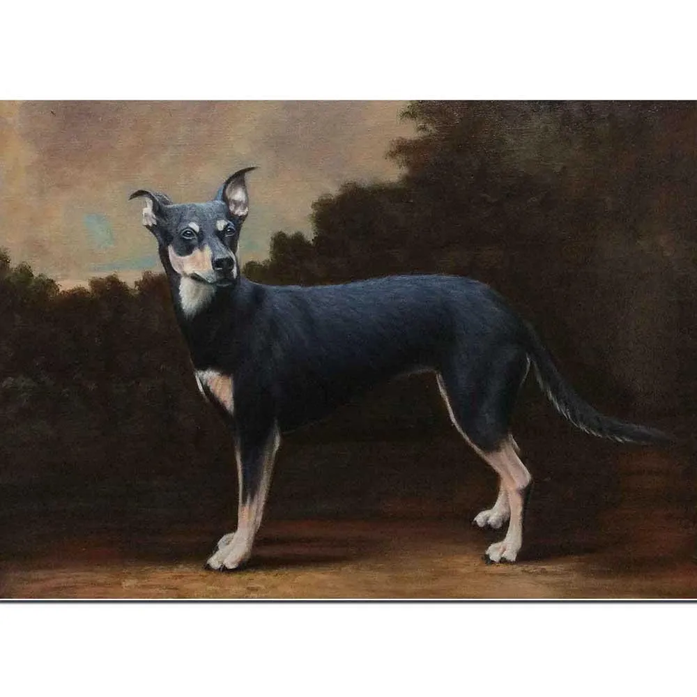 Custom Hand Painted Pet Portrait Oil Painting 1-5 Pets